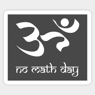 No math day (white) Sticker